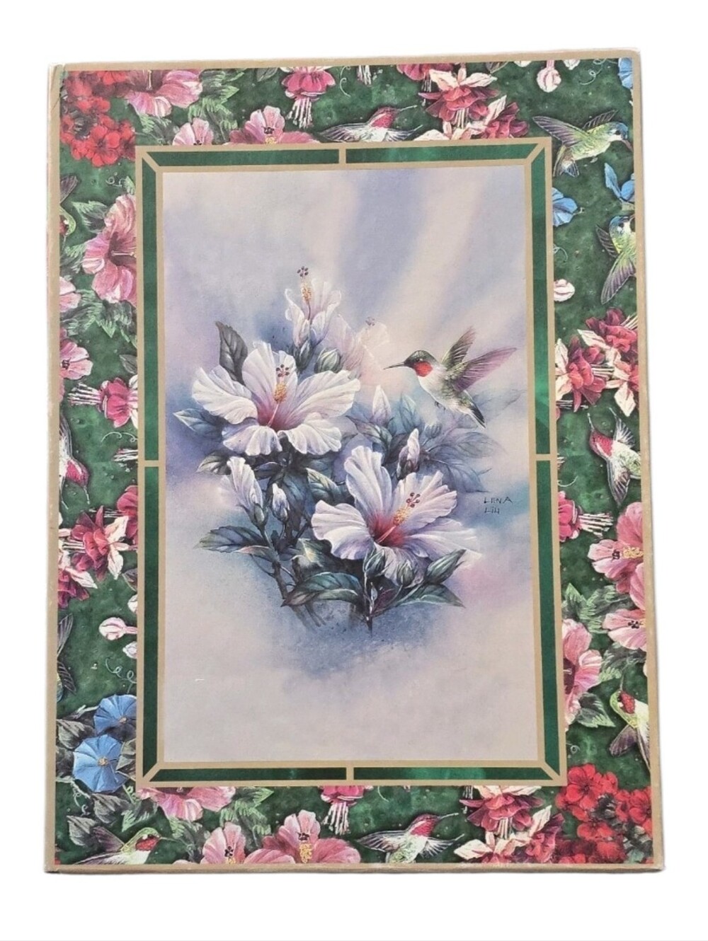 Vintage Bradford Exchange Lena Liu Hummingbird Christmas Ornament Storage Box 16